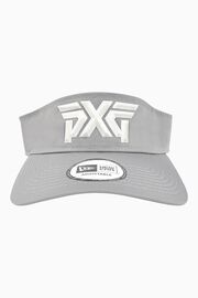 Faceted Logo Sport Visor Gray